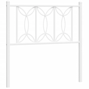 vidaXL Tête de lit métal blanc 90 cm pas cher