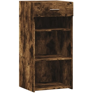 vidaXL Buffet chêne fumé 45x42,5x93 cm bois d'ingénierie pas cher