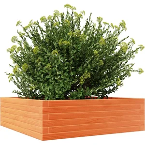 vidaXL Jardinière cire marron 80x80x23 cm bois de pin massif pas cher