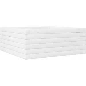 vidaXL Jardinière blanc 60x60x23 cm bois de pin massif pas cher