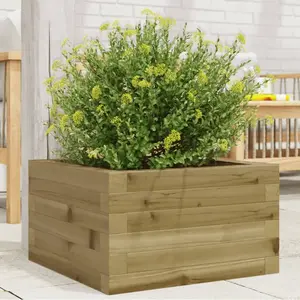 vidaXL Jardinière 40x40x23 cm bois de pin imprégné pas cher