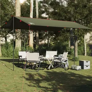 vidaXL Bâche de camping vert olive 506x306 cm imperméable pas cher