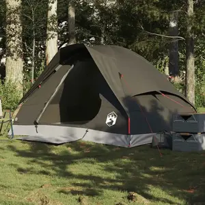 Comparateur de prix : vidaXL Tente de camping à dôme 2 personne marron imperméable