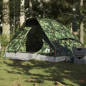 Comparateur de prix : vidaXL Tente de camping à dôme 2 personnes camouflage imperméable