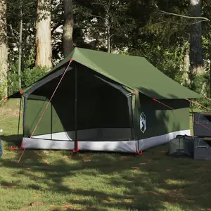 vidaXL Tente de camping 2 personnes vert olive imperméable pas cher
