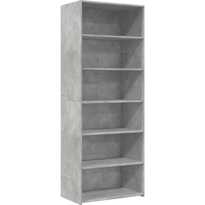 vidaXL Buffet haut gris béton 70x41x185 cm bois d'ingénierie pas cher