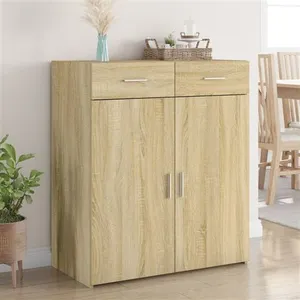 vidaXL Buffet chêne sonoma 80x42,5x93 cm bois d'ingénierie pas cher