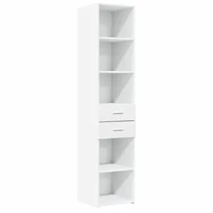 Comparateur de prix : vidaXL Buffet haut blanc 40x42,5x185 cm bois d'ingénierie