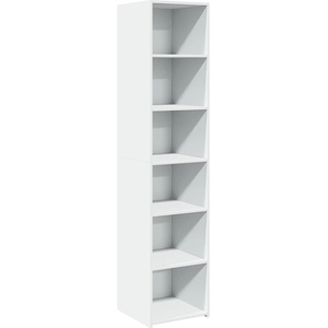 vidaXL Buffet haut blanc 40x41x185 cm bois d'ingénierie pas cher