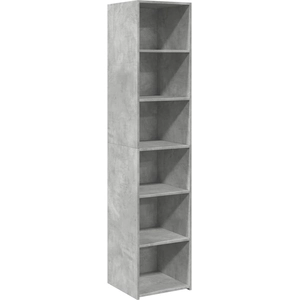 vidaXL Buffet haut gris béton 40x41x185 cm bois d'ingénierie pas cher