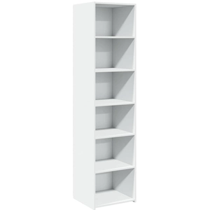 vidaXL Buffet haut blanc 45x41x185 cm bois d'ingénierie pas cher