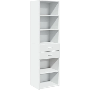 vidaXL Buffet haut blanc 50x42,5x185 cm bois d'ingénierie pas cher