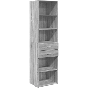 vidaXL Buffet haut sonoma gris 50x42,5x185 cm bois d'ingénierie pas cher
