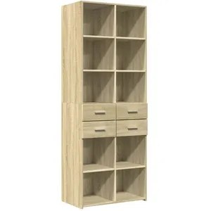 vidaXL Buffet haut chêne sonoma 70x42,5x185 cm bois d'ingénierie pas cher