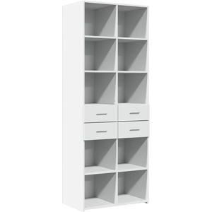 vidaXL Buffet haut blanc 70x42,5x185 cm bois d'ingénierie pas cher