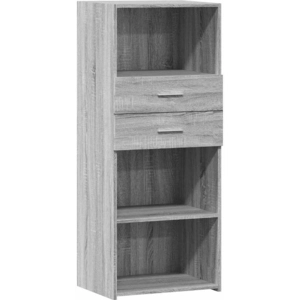 vidaXL Buffet haut sonoma gris 50x42,5x124 cm bois d'ingénierie pas cher