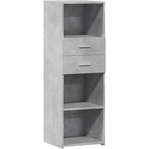 vidaXL Buffet haut gris béton 40x42,5x124 cm bois d'ingénierie pas cher