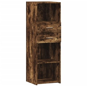 vidaXL Buffet haut chêne fumé 40x42,5x124 cm bois d'ingénierie pas cher