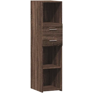 vidaXL Buffet haut chêne marron 30x42,5x124 cm bois d'ingénierie pas cher
