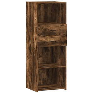 vidaXL Buffet haut chêne fumé 45x42,5x124 cm bois d'ingénierie pas cher