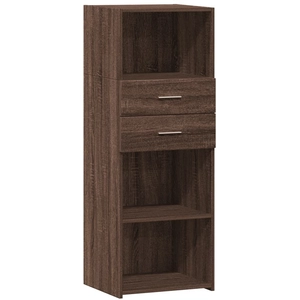 vidaXL Buffet haut chêne marron 45x42,5x124 cm bois d'ingénierie pas cher