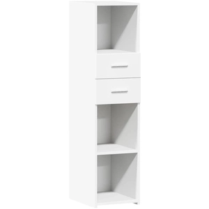 vidaXL Buffet haut blanc 30x42,5x124 cm bois d'ingénierie pas cher