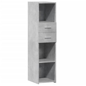 vidaXL Buffet haut gris béton 30x42,5x124 cm bois d'ingénierie pas cher