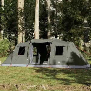 Comparateur de prix : vidaXL Tente familiale tunnel 6 personnes vert olive imperméable