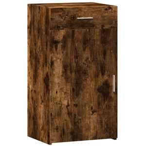 vidaXL Buffet chêne fumé 50x42,5x93 cm bois d'ingénierie pas cher