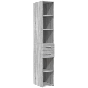 vidaXL Buffet haut sonoma gris 30x42,5x185 cm bois d'ingénierie pas cher
