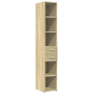 vidaXL Buffet haut chêne sonoma 30x42,5x185 cm bois d'ingénierie pas cher