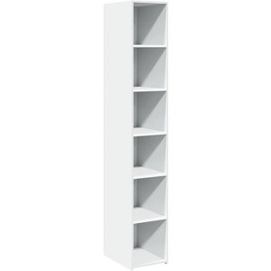 vidaXL Buffet haut blanc 30x41x185 cm bois d'ingénierie pas cher