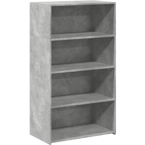 vidaXL Buffet haut gris béton 70x41x124 cm bois d'ingénierie pas cher