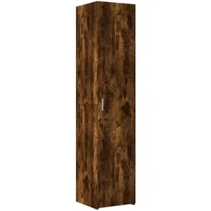 vidaXL Buffet haut chêne fumé 40x42,5x185 cm bois d'ingénierie pas cher