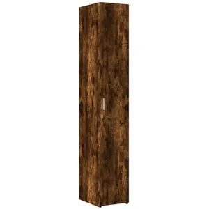 vidaXL Buffet haut chêne fumé 30x42,5x185 cm bois d'ingénierie