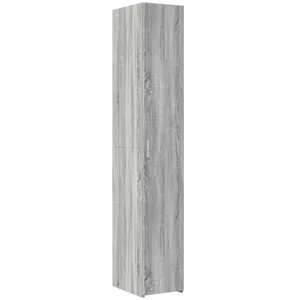 vidaXL Buffet haut sonoma gris 30x42,5x185 cm bois d'ingénierie pas cher