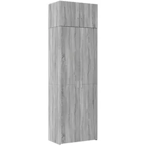 vidaXL Armoire de rangement sonoma gris 70x42,5x225 cm