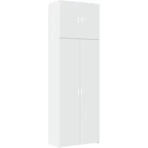vidaXL Buffet haut blanc 80x42,5x249 cm bois d'ingénierie