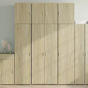 Comparateur de prix : vidaXL Buffet haut chêne sonoma 80x42,5x249 cm bois d'ingénierie