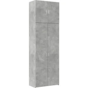 Comparateur de prix : vidaXL Buffet haut gris béton 80x42,5x249 cm bois d'ingénierie