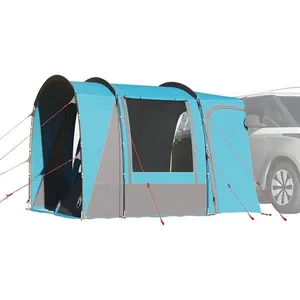 vidaXL Tente de voiture 4 personnes bleu imperméable pas cher