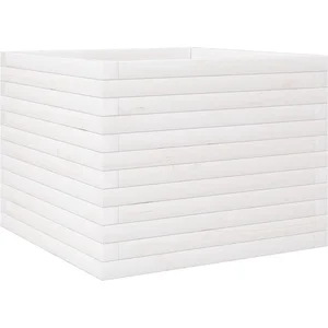 vidaXL Jardinière blanc 60x60x46 cm bois de pin massif pas cher