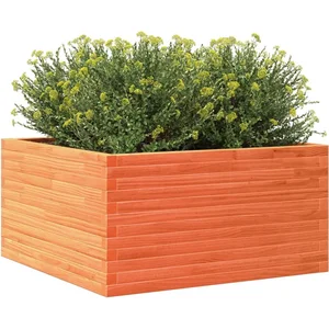 vidaXL Jardinière cire marron 90x90x46 cm bois de pin massif pas cher
