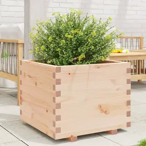 vidaXL Jardinière 60x60x49,5 cm bois de pin massif pas cher