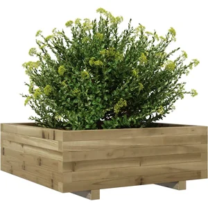 vidaXL Jardinière 70x70x26,5 cm bois de pin imprégné pas cher
