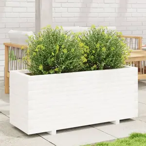 Comparateur de prix : vidaXL Jardinière blanc 110x40x49,5 cm bois de pin massif