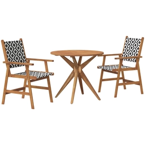 vidaXL Ensemble à manger de jardin 3 pcs Bois d'acacia solide pas cher