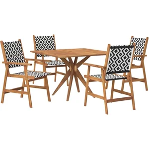 vidaXL Ensemble à manger de jardin 5 pcs Bois d'acacia solide pas cher