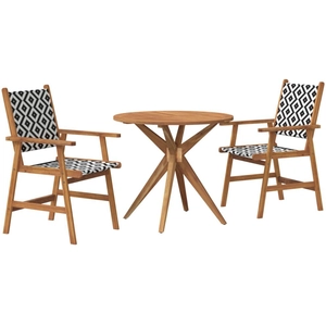 vidaXL Ensemble à manger de jardin 3 pcs Bois d'acacia solide pas cher