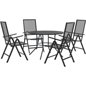 vidaXL Ensemble de chaises de jardin inclinables 5 pcs anthracite pas cher